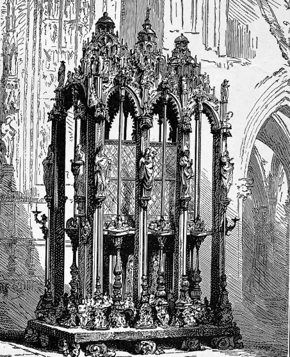 Framed Print : Shrine of St. Sebaldus with his relics in the Sebaldus Church in Nuremberg