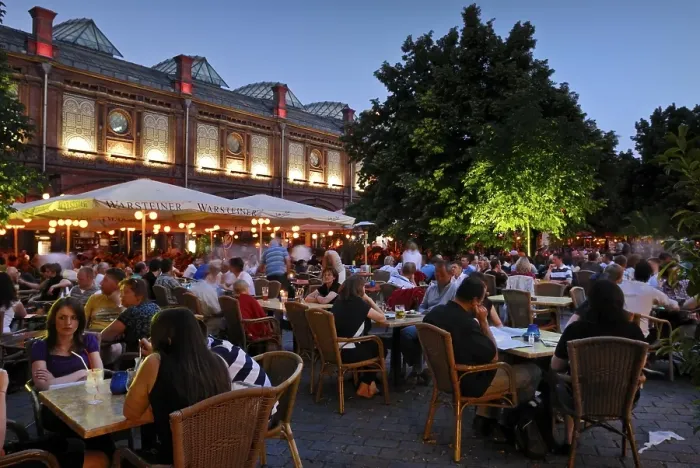 Framed Print : Sidewalk cafe and restaurant on the Hackescher Markt square Framed Print : Sidewalk cafe and restaurant on the Hackescher Markt square