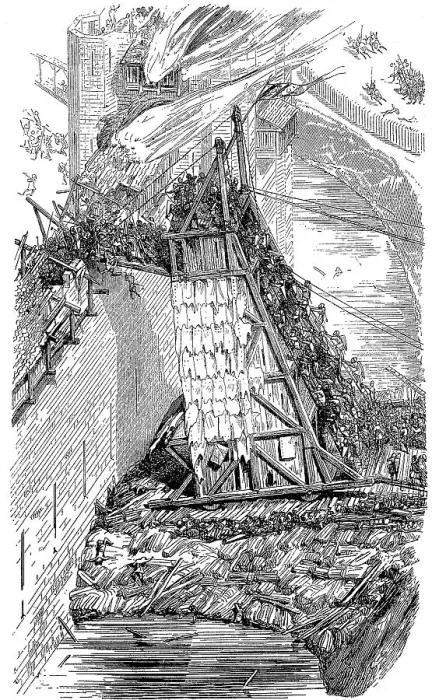 Framed Print : Siege of a fortified city in the 12th century