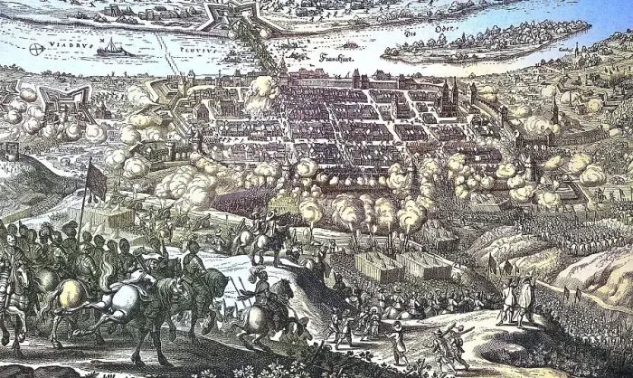 Framed Print : Siege of Frankfurt an der Oder by Adolf Gustav from 27 March to 3 April 1631