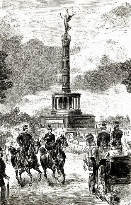 Framed Print : Siegessaeule Victory Column on Grossen Stern
