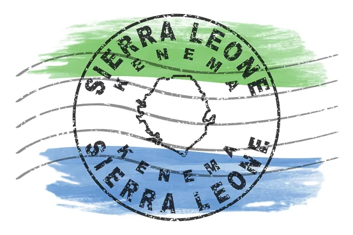 Framed Print : Sierra Leone Kenema Round Seal Map Design