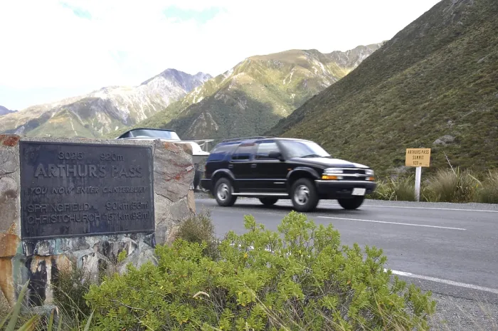 Framed Print : Signage at the highest point of the Arthurs Pass Road