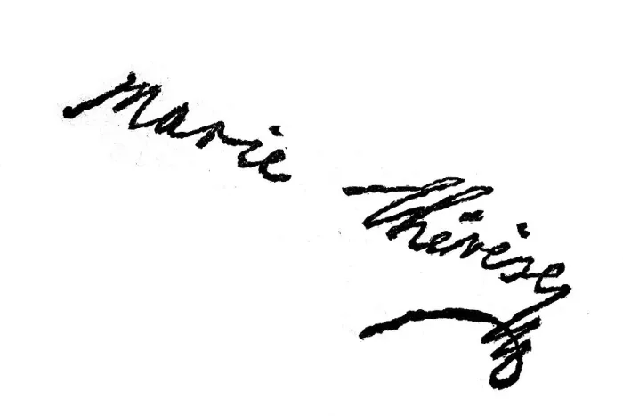 Framed Print : Signature, handwriting of Maria Theresa Framed Print : Signature, handwriting of Maria Theresa