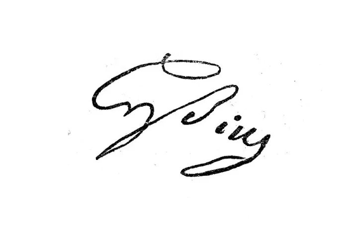 Framed Print : Signature, Lessing's handwriting