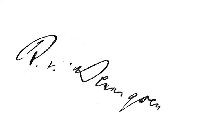 Framed Print : Signature, manuscript by R. von Bennigsen