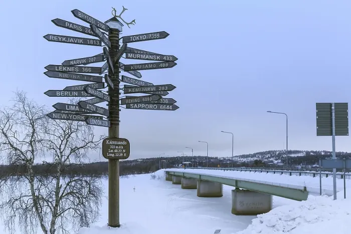 Framed Print : Signpost pointing in all directions