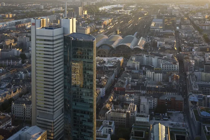 Framed Print : Silberturm skyscraper, view from the Main Tower