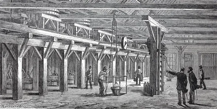 Framed Print : Silver mill, crushing silver ore Framed Print : Silver mill, crushing silver ore