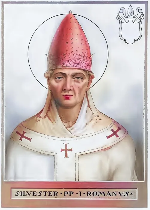 Framed Print : Silvester I (born in front of 284 in Rome)