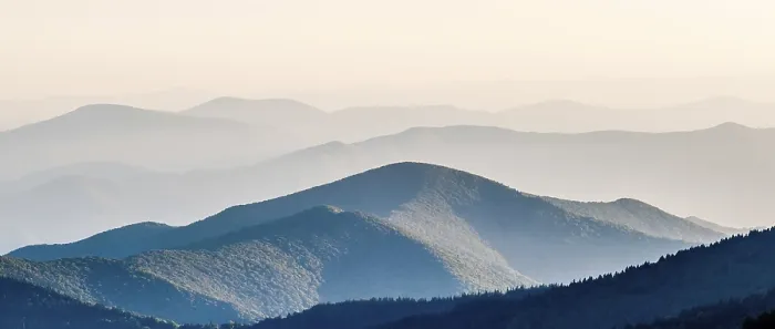 Framed Print : The simple layers of the Smokies at sunset - Smoky Mountain Nat