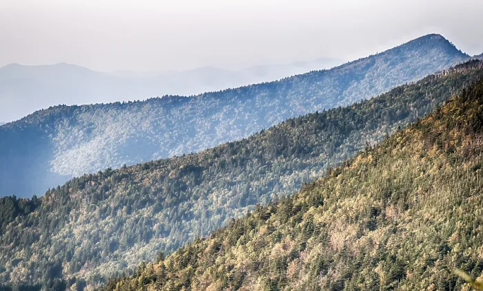 Framed Print : The simple layers of the Smokies at sunset - Smoky Mountain Nat Framed Print : The simple layers of the Smokies at sunset - Smoky Mountain Nat