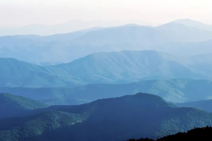 Framed Print : The simple layers of the Smokies at sunset - Smoky Mountain Nat