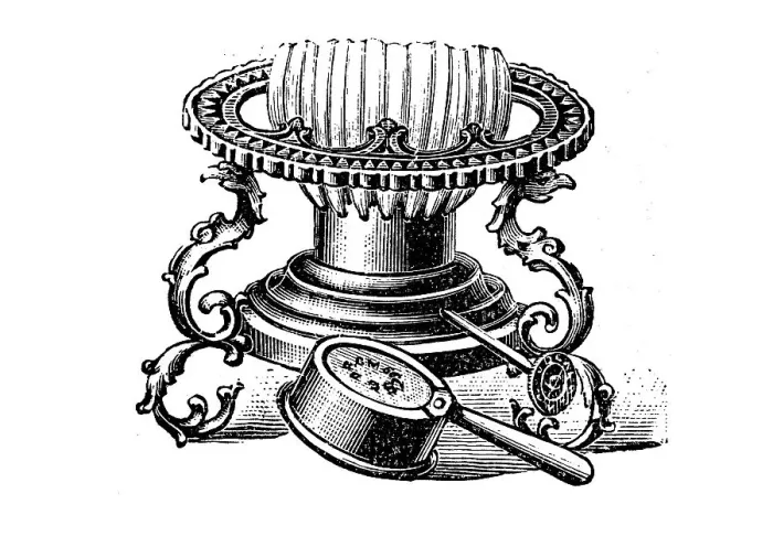 Framed Print : Single-burner stove cooker from 1895 Framed Print : Single-burner stove cooker from 1895
