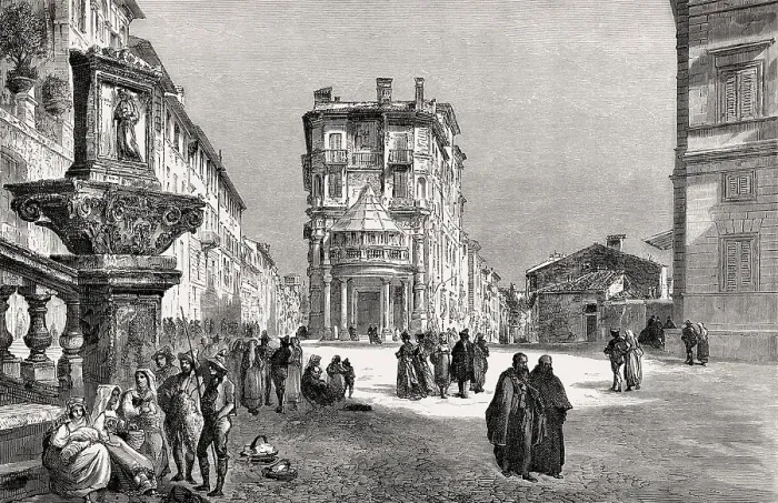 Framed Print : Via Sistina, Via Gregoriana, Rome Framed Print : Via Sistina, Via Gregoriana, Rome