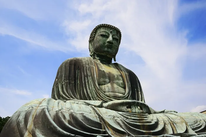 Framed Print : Sitting Buddha Amida Nyorai, Buddhist Temple KOtoku-in