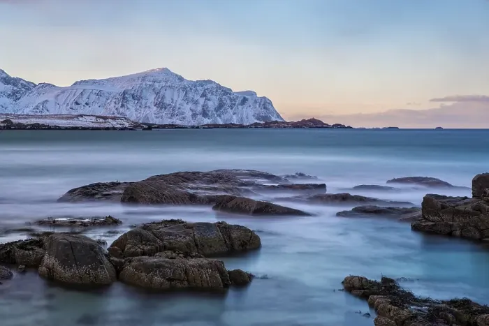 Framed Print : Skagsanden beach on a winter morning