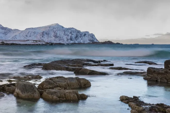 Framed Print : Skagsanden beach on a winter morning