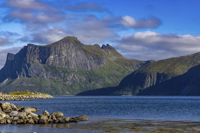 Framed Print : At the Skaland campsite, Senja, Troms, Norway