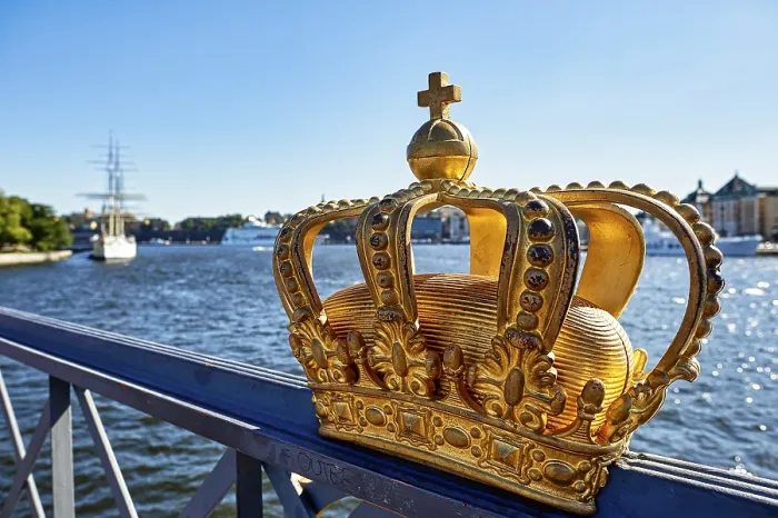 Framed Print : Skeppsholmsbron - Skeppsholm Bridge With Its Famous Golden Crown