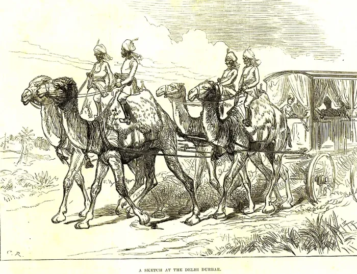 Framed Print : A sketch at the Delhi durbar, India, Asia