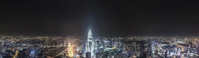 Framed Print : Skyline at night, Petronas Towers