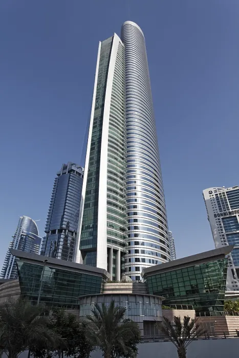 Framed Print : Skyscraper, Almas Tower, large scale construction project Framed Print : Skyscraper, Almas Tower, large scale construction project