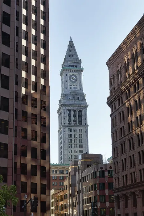Framed Print : Skyscraper, Clock Tower, Custom House Tower in Boston Framed Print : Skyscraper, Clock Tower, Custom House Tower in Boston