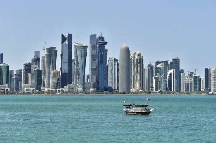 Framed Print : Skyscraper skyline, Doha, Qatar, Asia Framed Print : Skyscraper skyline, Doha, Qatar, Asia