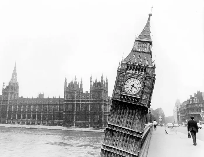 Framed Print : Slanting Big Ben, England, Great Britain