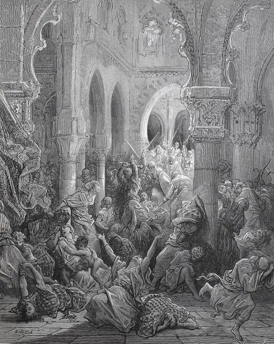 Framed Print : The Slaughter of Caefarea, Israel