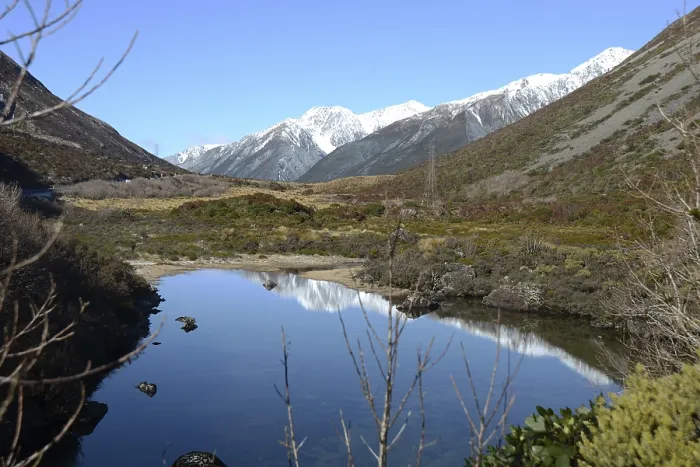 Framed Print : Small alpine lake at Arthur's Pass in the Southern Alps Framed Print : Small alpine lake at Arthur's Pass in the Southern Alps