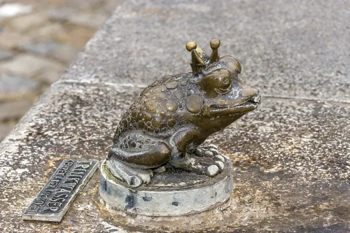 Framed Print : Detail of the small bronze sculpture of the Frog King Framed Print : Detail of the small bronze sculpture of the Frog King