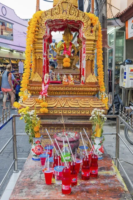 Framed Print : Small Buddhist temple with offering Framed Print : Small Buddhist temple with offering