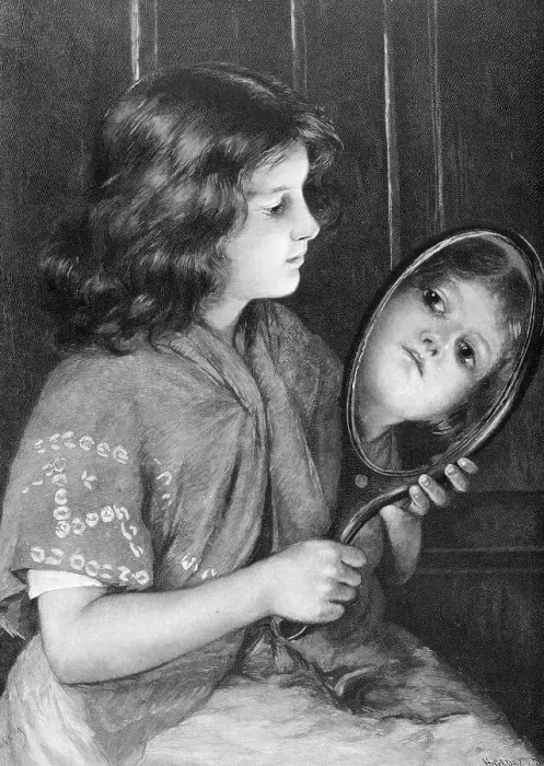 Framed Print : Small curious child, illustration from the yearbook Framed Print : Small curious child, illustration from the yearbook