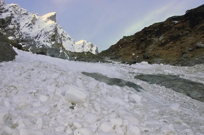 Framed Print : Small glacier in South Westland's Southern Alps