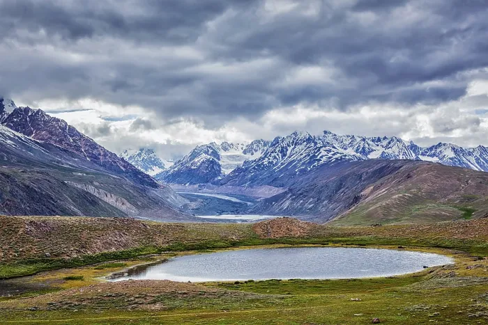 Framed Print : Small mountain lake in Himalayas