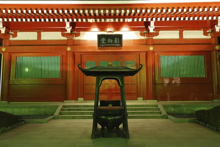 Framed Print : Small temple entrance closed in night time Framed Print : Small temple entrance closed in night time