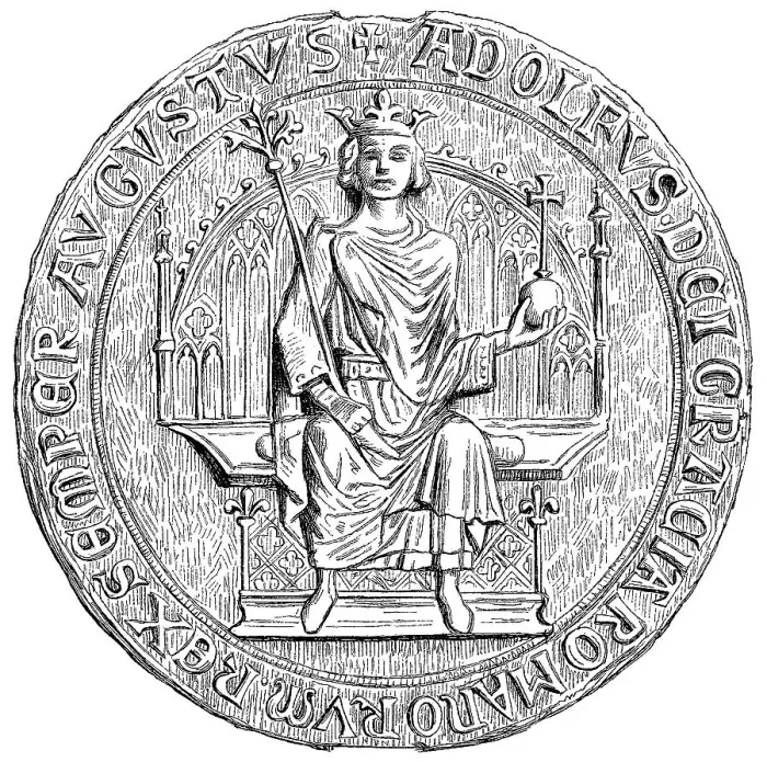 Framed Print : Small Throne Seal of Adolf of Nassau, c Framed Print : Small Throne Seal of Adolf of Nassau, c