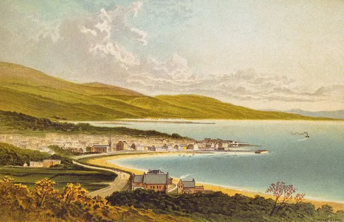 Framed Print : Small town Largs at the Firth of Clyde