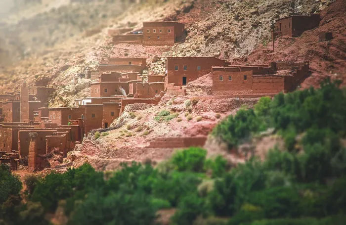 Framed Print : Small village in the middle of Atlas mountains Framed Print : Small village in the middle of Atlas mountains