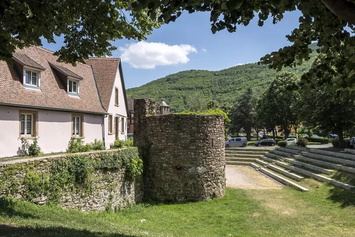 Framed Print : Small watch tower in Kaysersberg in Alsace region