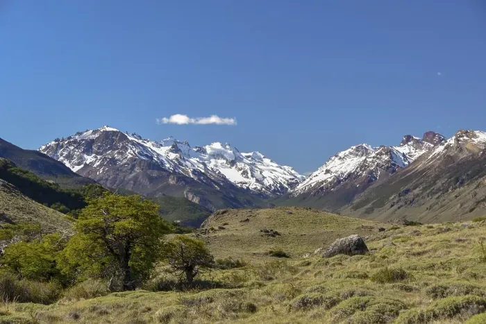 Framed Print : Snow-capped peaks and wild nature near El Chalten