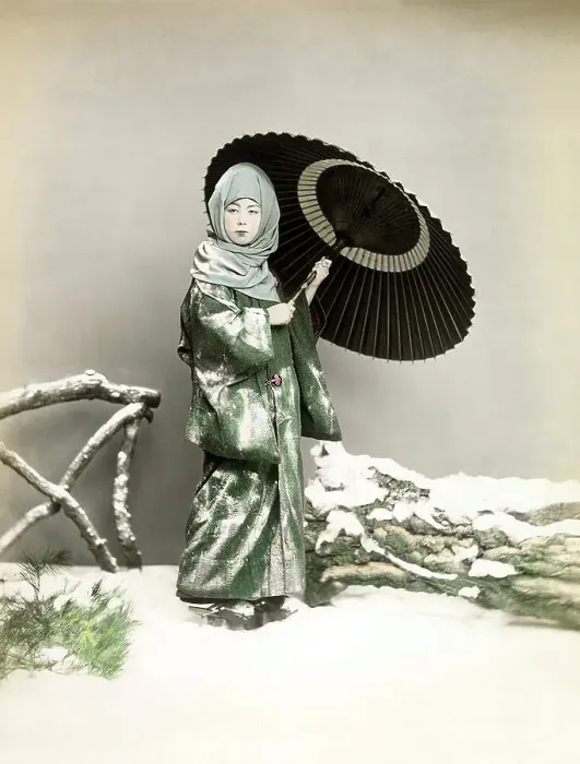 Framed Print : Snow costume, Japan, Asia