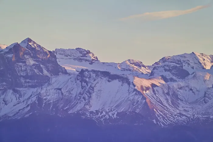 Framed Print : Snow-covered Central Switzerland Alps in evening light Framed Print : Snow-covered Central Switzerland Alps in evening light