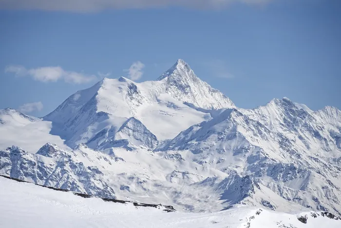 Framed Print : Snow-covered mountain landscape Framed Print : Snow-covered mountain landscape