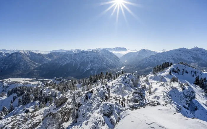 Framed Print : Snow-covered mountain landscape