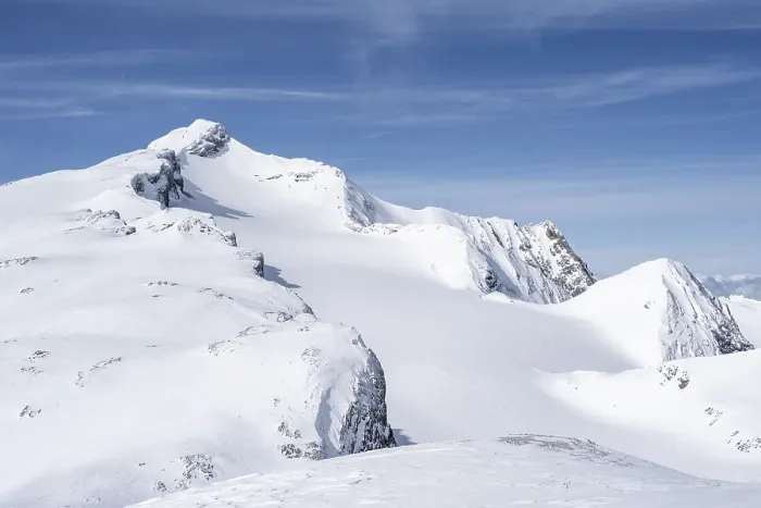 Framed Print : Snow-covered mountain landscape Framed Print : Snow-covered mountain landscape