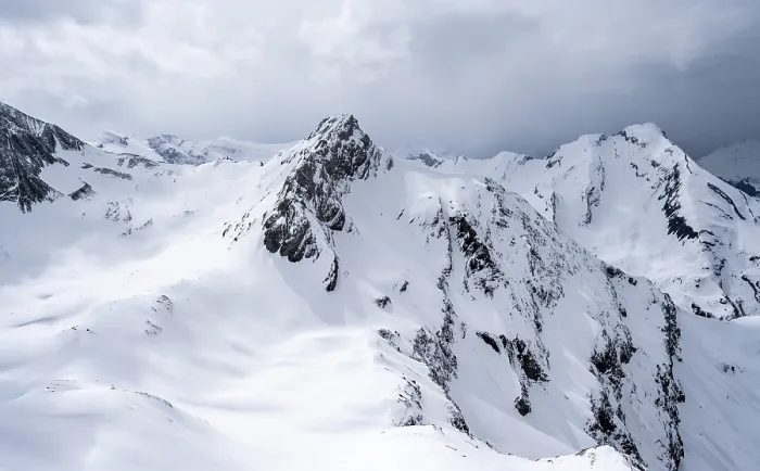 Framed Print : Snow-covered mountain landscape