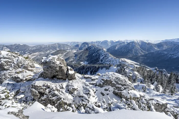 Framed Print : Snow-covered mountain landscape